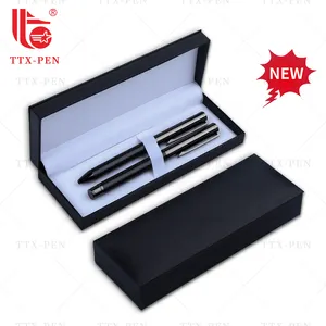 TTX-Bolígrafo de Metal negro de alta calidad, caja de embalaje de regalo