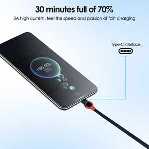 Nouveau câble d'empreintes digitales Bio Usb A vers Usb C câble de synchronisation de données chargeur de charge rapide téléphone portable Type C pour Huawei Samsung Xiaomi - Product Image 5