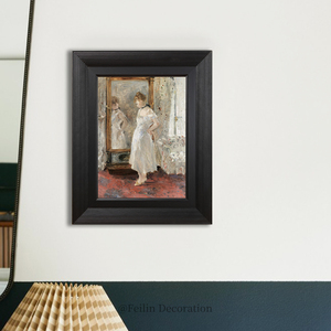 Quadro Vintage Renoir con Fiori e Personaggi, Dipinto a Olio, Design Shabby <span class=keywords><strong>Chic</strong></span>, Decorazione da Parete per Matrimoni, Tela da Appendere, <span class=keywords><strong>Arredamento</strong></span> <span class=keywords><strong>Casa</strong></span> - Product Image 4