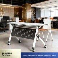 Ensemble table et chaises pliantes, bureau mobile modulaire multifonctionnel en bois, nouveau style chinois, pour deux personnes, idéal pour salle de classe