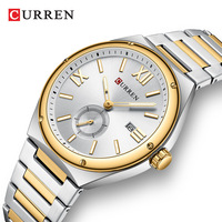 Jam Tangan Baru CURREN 8471 Bisnis Pria Kasual Arloji Stainless Steel Jarum Bercahaya Kalender Jam Klasik Tahan Air