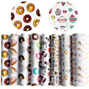 <span class=keywords><strong>Polipiel</strong></span> personalizada para la venta, patrones de Donut de dibujos animados baratos, Impresión de PU, rollo de cuero Artificial sintético, tela de imitación de vinilo - Product Image 3