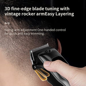 Tondeuse à <span class=keywords><strong>barbe</strong></span> portable rechargeable noire avec sac – Kit complet de coiffure pour homme - Product Image 2