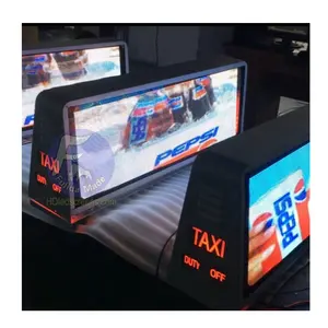 Pantalla led con anuncios móviles para techo de coche, pantalla Led de doble cara para Taxi, publicidad al aire libre