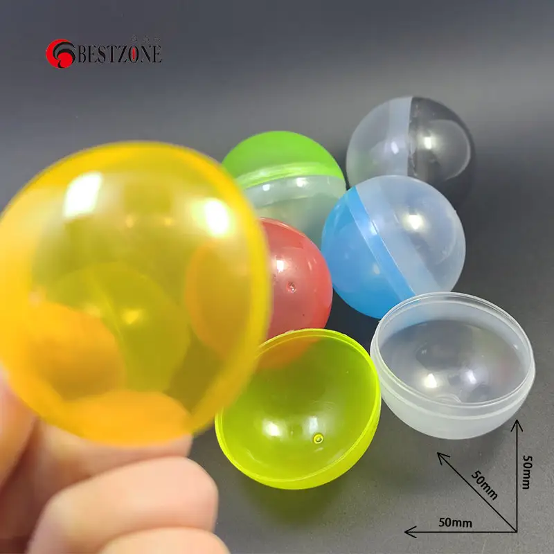 Empty plastic capsule toy 50 mm 1.8" diameter gashapon machine toy for gumball machine,Plastic Containers Surprise for Kids Part
