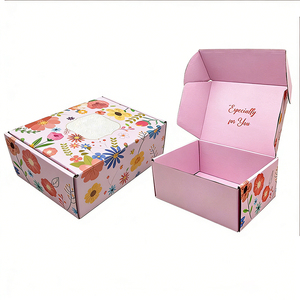 Boîtes pliantes personnalisées avec logo, en carton ondulé, pour envoi postal, cadeaux, emballage en kraft - Product Image 1