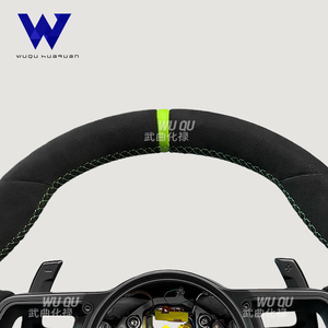 Volante Personalizado <span class=keywords><strong>Verde</strong></span> con Retorno al Centro, Apto para Porsche Panamera, Cayenne, <span class=keywords><strong>Macan</strong></span>, 718, Boxster, Cayman, 996, 911, 981, 958, 991 - Product Image 6