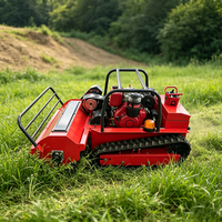 Tondeuse à gazon télécommandée à largeur de coupe de 800 mm, 1000 mm, 1200 mm, tondeuse à fléaux diesel pour jardin, ferme et verger