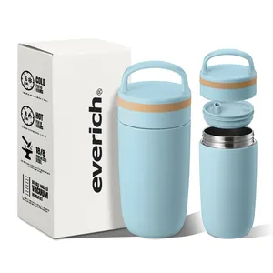 New Two in One Design Coffee Mug Custom logo 20oz Double Wall Vacuum Insulated Travel Tumbler Stainless Steel Tumbler Cup Mug