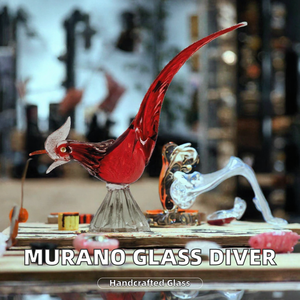 Handblown Red <b>Glass</b> Bird Figurine Animal Theme <b>Christmas</b> Decor Blown <b>Glass</b> Craft <b>Ornament</b> - Product Image 2