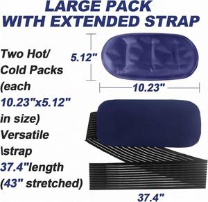 Pack de thérapie chaude et froide réutilisable 3 pièces pour douleurs articulaires, douleurs musculaires, genoux et chevilles - Micro-ondable, anti-fuite, réglable - Product Image 4