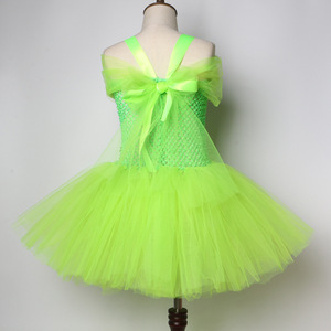 Disfraz de Princesa con Tutú de Malla Verde para Niñas MINCO, Disfraz de Cosplay de TV y Películas para Halloween, Hada <span class=keywords><strong>Campanilla</strong></span> - Product Image 3
