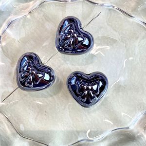 Perles en acrylique électroplaquées en forme de cœur de princesse, mini nœuds, matériel pour accessoires de chaîne de téléphone et de porte-clés DIY - Product Image 6