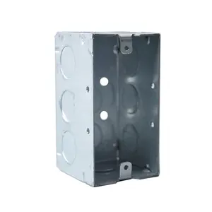 Shanghai Linsky-cajas de metal eléctricas, 4 "x2" x2-1/8 ", práctica extensión de caja de acero dibujada con conducto KO'S