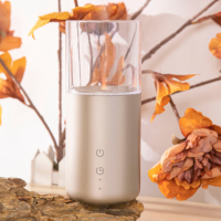 Diffuseur d'huiles essentielles à flamme aromatique 32 ml, diffuseur de lumière nocturne USB, diffuseur d'huiles essentielles sans fil miniature pour la maison
