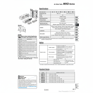 MXQ16-50CS โต๊ะสไลด์ลมนิวเมติก SMC - Product Image 1
