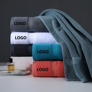 LOGO personalizzato 100% cotone grigio scuro, blu, bianco, arancione, Extra Large 80*160cm cotone egiziano asciugamano Spa asciugamano Hotel - Product Image 3