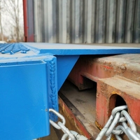 Rampe de quai mobile hydraulique certifiée CE EN1398 de 8 tonnes, niveleur de chargement de conteneurs portable, plateforme élévatrice en acier au carbone avec pneus pleins