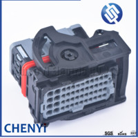 Codificación gris 48 Pin way Molex CMC y CMX Sellado Híbrido Modular Cableado Enchufe Salida de cable izquierdo Conector negro 64320-1318
