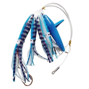 OEM Squids Sea Bird Teaser Sets, leurres <span class=keywords><strong>de</strong></span> pêche à la traîne, matériel <span class=keywords><strong>de</strong></span> pêche, pour thon et marlin, avec montage en chaîne Daisy, hameçon, jupe <span class=keywords><strong>de</strong></span> calmar et bulbe, fabrication - Product Image 6