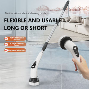 8-in-1 Multifunctional Rechargeable <strong>Electric</strong> <strong>Cleaning</strong> <strong>Brush</strong> with Handle Nylon <strong>Brush</strong> Head-Portable Bathroom Scrubber - Product Image 4