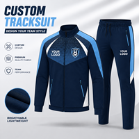 Grosir Setelan Training Olahraga Pria Berkualitas Tinggi Bahan Polyester 100% yang Bernapas, Produsen Setelan Training Custom