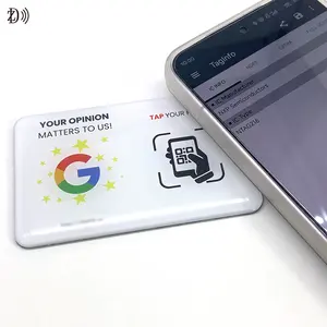 NFC Customized Google Review Card Programable Business 13.56MHz RFID Google Review Card