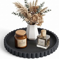 Plateau rond en silicone multifonctionnel pour bijoux, cosmétiques, rangement de salle de bain