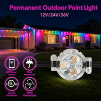 Lumières LED à points de pixels RGBW personnalisées de 200 pieds, 300 pieds, 400 pieds, 12V, 24V, 36V, IP68, pour décorations de Noël extérieures permanentes