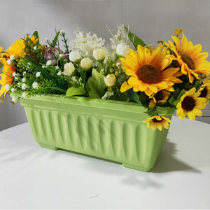 Ronbo — <span class=keywords><strong>Pot</strong></span> <span class=keywords><strong>rectangulaire</strong></span> <span class=keywords><strong>de</strong></span> fleurs en plastique, bassin <span class=keywords><strong>de</strong></span> balcon coloré, vente en gros - Product Image 4