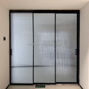 ミニマリスト インテリア パーティション 防音 スリムナローフレーム 二重ガラス アルミ スライディングドア - Product Image 4