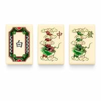 Tuiles de Mahjong américaines en acrylique de luxe, personnalisées, en jade blanc, pour le divertissement familial