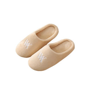 Zapatillas de lana Coral con logotipo bordado para Hotel, zapatos de balneario de lujo - Product Image 6