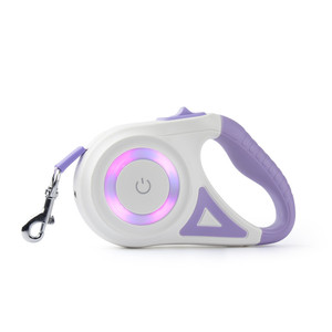 สายจูงสุนัขไนล่อนยืดหดได้5ม., ไฟฉาย LED เชือกจูงสุนัขขนาดเ<span class=keywords><strong>ล</strong></span>็กกลางอุปกรณ์สำหรับจูงสุนัขลาดตระเวน - Product Image 1