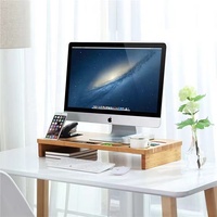 Support de cou, organisateur de bureau, étagère de bureau pour écran d'ordinateur LCD, support de clavier, boîte de rangement, étagère de rangement