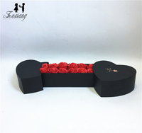 Zexwrap Großhandel Doppelherz Kreative Geschenkbox für Schokoladen-Blumenstrauß mit Rosen