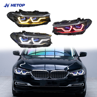 Phares HETOP G30 2017-2020 Série 5, mise à niveau personnalisée spéciale, triple couleur, multi-modes, LED DRL personnalisable et unique pour BMW