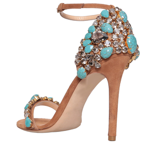 Sandalias de Tacón Alto para Mujer, Diseño Clásico con Correa y Decoración de Cristal, Precio de Fábrica - Product Image 5