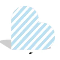 Support de toile de fond en métal 3D en forme de cœur, à rayures bleues, double couche, pour décoration de mariage et de fête, présentoir de photomaton, cadre en aluminium