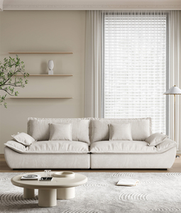 Mufang Design Sofa modulable de luxe de style simple avec cadre en bois massif Ensemble de meubles de salon modulables pour villas - Product Image 1