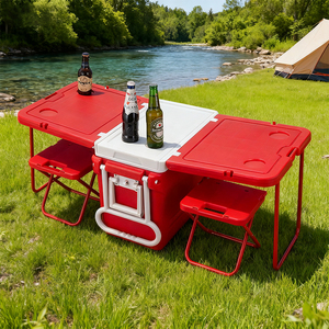 Nevera Plegable de Plástico 2025, Nevera Plegable para Playa, Camping y Picnic con Mesa y Sillas - Product Image 6