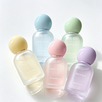 Kemasan Parfum Mewah Botol Parfum Kaca Buram Bulat 50ml Botol Parfum Kosong Dengan Kemasan Kotak 50Ml 100Ml
