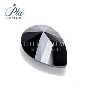 Holycome Black Pear Cut Moissanite Diamond Test positivo anello in oro massiccio gioielli fabbrica anello fornitura creazione di gioielli - Product Image 2