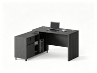 Bureau de travail moderne et durable avec assemblage facile, plateau en bois clair extra large, table de travail multifonction