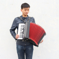IRIN Factory 26 Key 48 Bass 3 Chorus Record Keyboard Concertina Musical Instruments Level Gig Professional Accordion