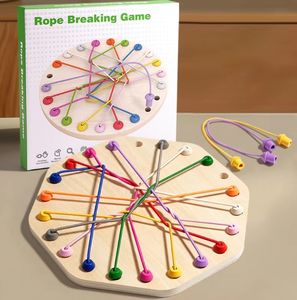 Jeu de société de puzzle en corde de bois pour enfants Interactive Parent Child Logic Focus Exercise - Product Image 5