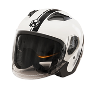 Casque de moto unisexe 806 demi-face, certifié DOT/3C, léger, en ABS, à double fixation rapide, toutes saisons, en promotion