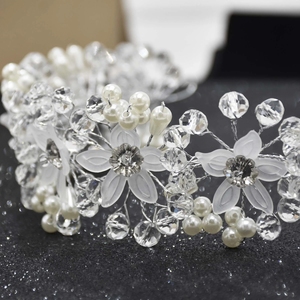Diademas hechas a mano con perlas de cristal y flores, <span class=keywords><strong>tocados</strong></span> de hojas, <span class=keywords><strong>tocados</strong></span> <span class=keywords><strong>para</strong></span> novia, accesorios <span class=keywords><strong>para</strong></span> el cabello de boda - Product Image 5