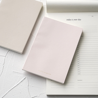 Agenda quotidien 2026, format A6, design quadrillé, journal inspirant, carnet de notes avec couverture en cuir PU souple personnalisée