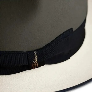 Wool Felt Fedora <b>Hat</b> Two Tone Bow <b>Band</b> Unisex Adult Classic Travel Formal Casual <b>Hat</b> - Product Image 3